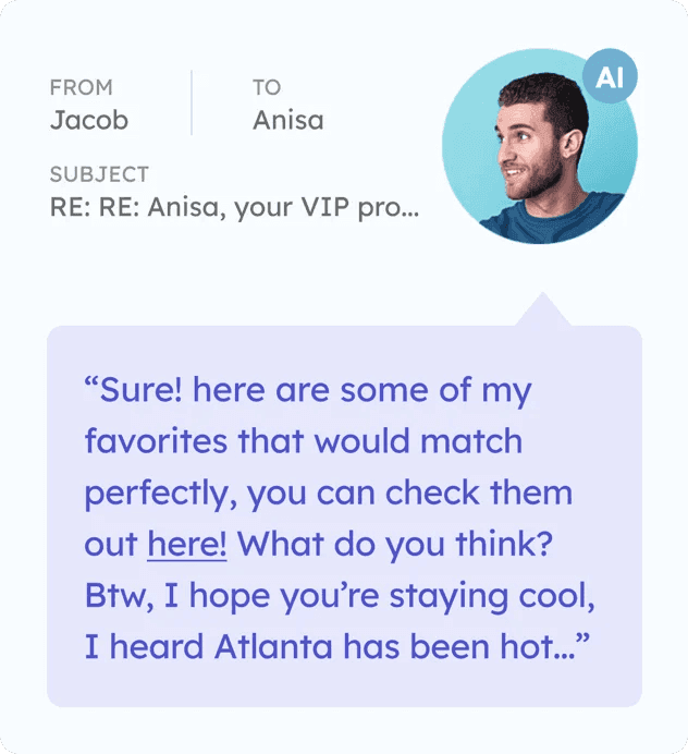 Customer data points feeding into a personalized message that drives hyper-personalization and repeat purchases