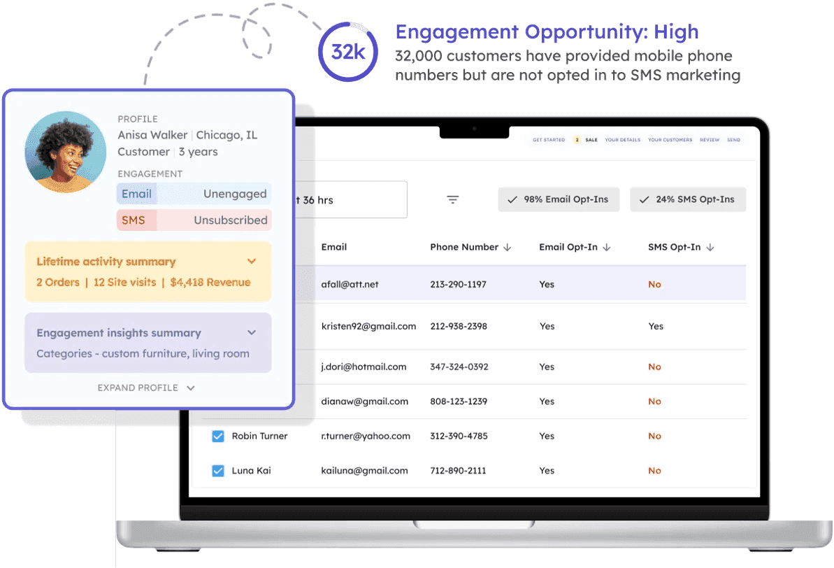 Post-purchase email featuring a prominent clear call-to-action button