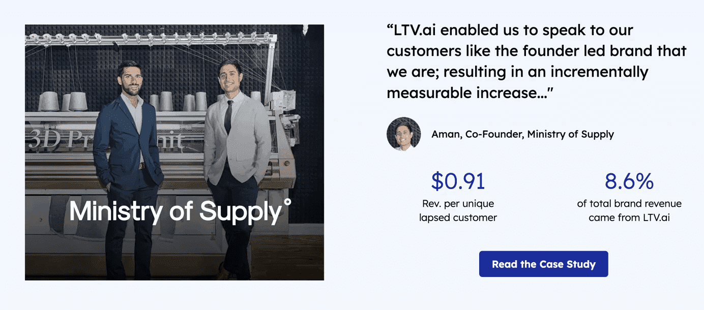 Results dashboard showing hyper-personalized outreach messages that customers responded well to